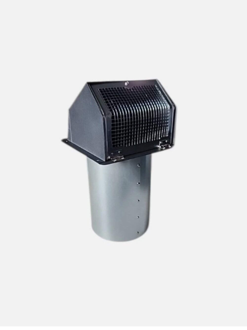 6 Inch Hooded Wall Vent Cap Cover Black Galvanized Steel Exhaust Duct Damper - Picture 4 of 9